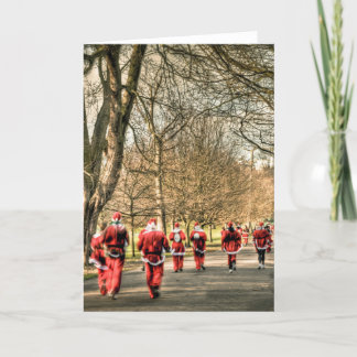 The Father Christmas 10km run in Greenwich, London Holiday Card
