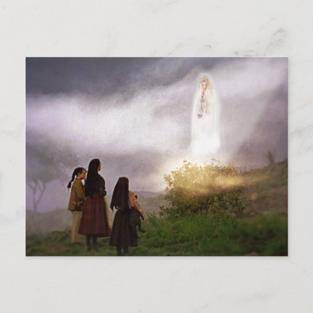 The Fatima Apparition Devotional Image Postcard (Front)