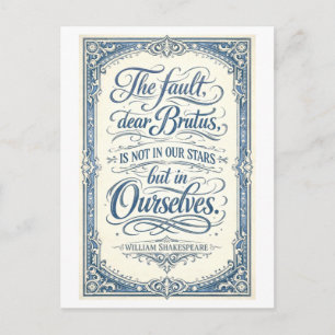 "The Fault ... Is in Ourselves" Shakespeare Postcard