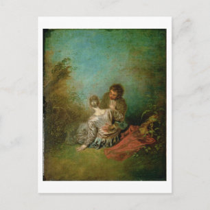 The Faux Pas, c.1717 (oil on canvas) Postcard