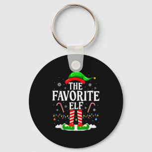 The Favorite Elf Funny Xmas Matching Family Christ Key Ring