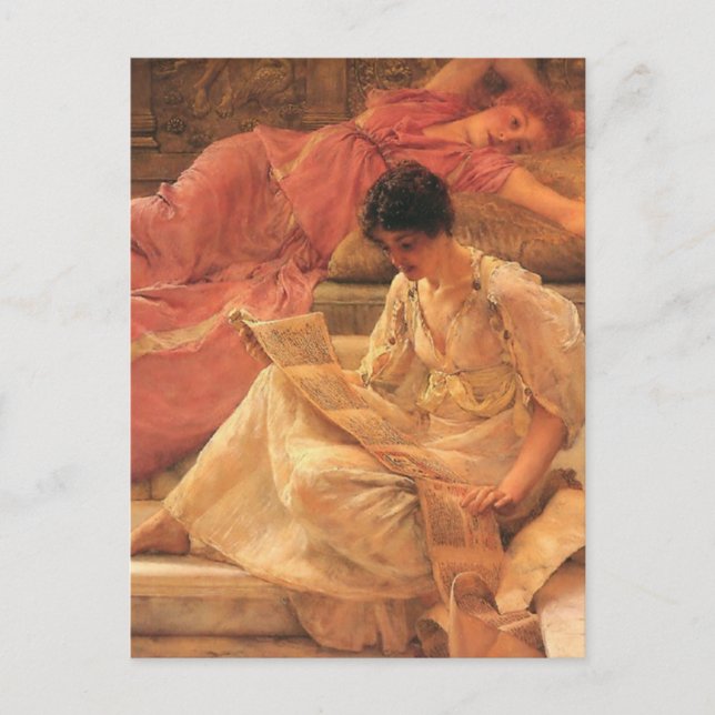 The Favourite Poet Lawrence Alma-Tadema 1888 Postcard (Front)