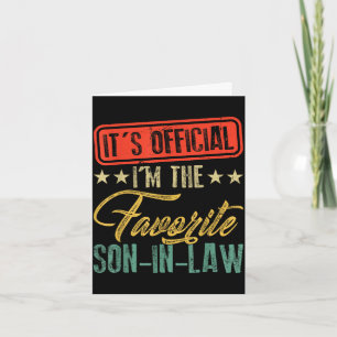 The favourite son in law happy father's day card
