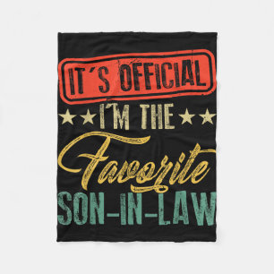 The favourite son in law happy father's day fleece blanket