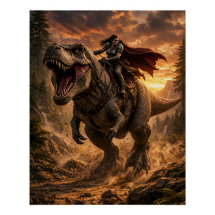 The Fearless Dinosaur Rider Poster