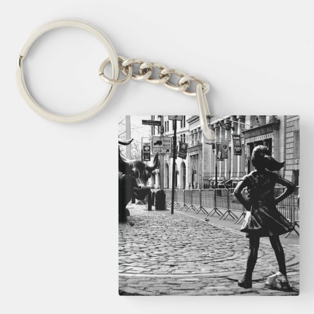 The Fearless Girl Keychain (Front)
