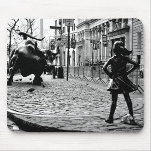 The Fearless Girl Mouse Mat