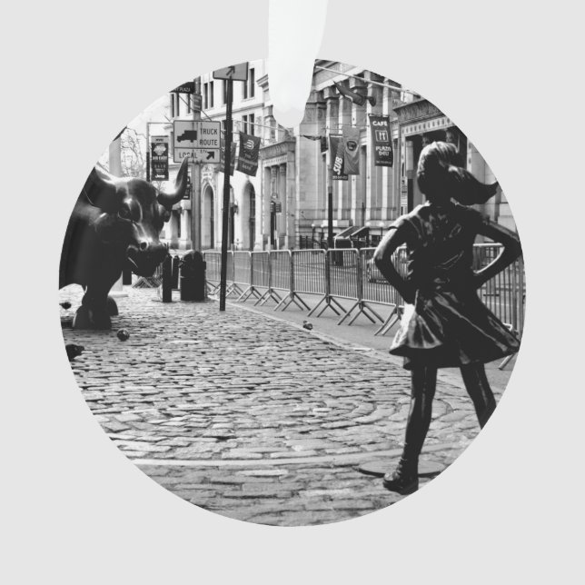 The Fearless Girl Ornament (Front)