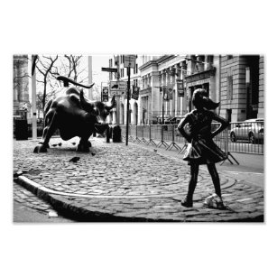 The Fearless Girl Photo Print