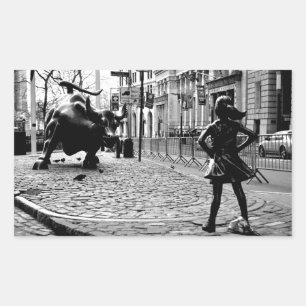 The Fearless Girl Rectangular Sticker