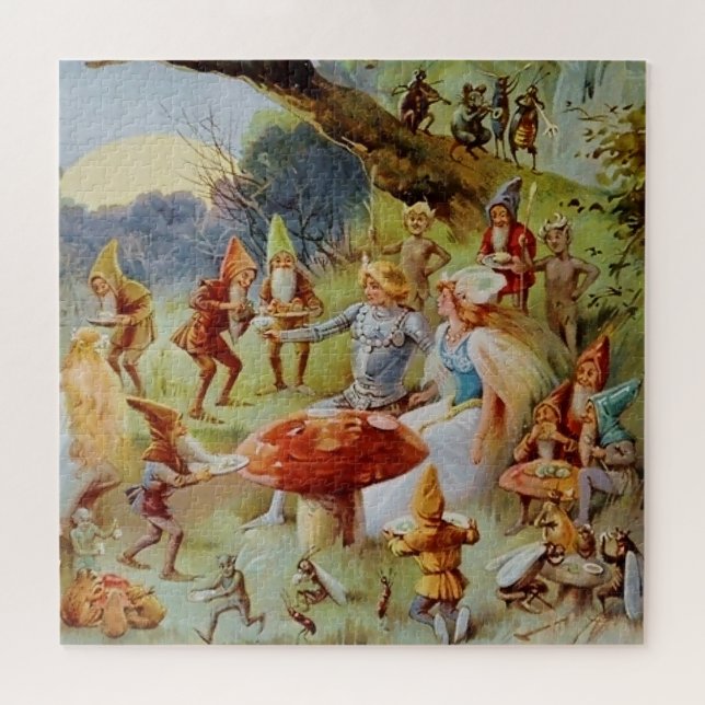 “The Feast” Fairy Art By E S Hardy Jigsaw Puzzle (Horizontal)