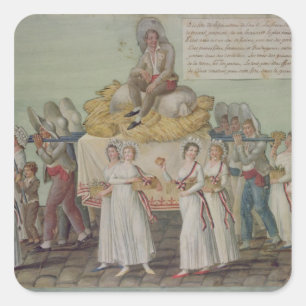 The Feast of Agriculture in 1796 at Paris Square Sticker