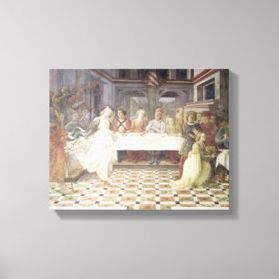 The Feast of Herod (fresco) (see also 60432) Canvas Print