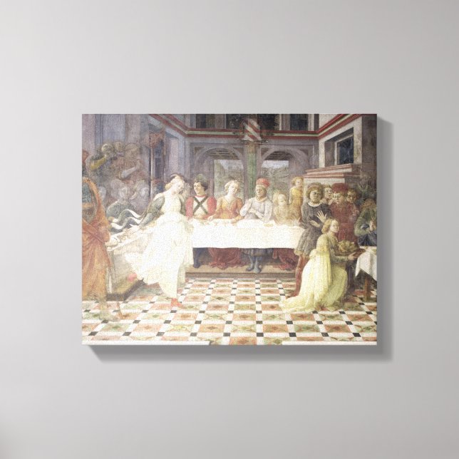 The Feast of Herod (fresco) (see also 60432) Canvas Print (Front)