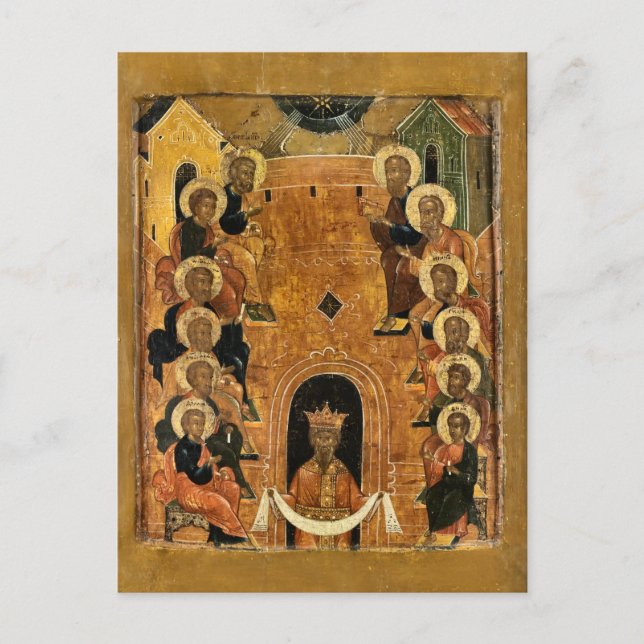 The Feast of Pentecost from a Festival Tier Icon Postcard (Front)