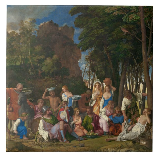 The Feast of the Gods (by Giovanni Bellini) Tile (Front)