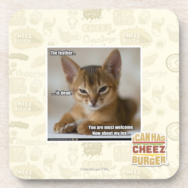 The feather is dead. coaster (Front)