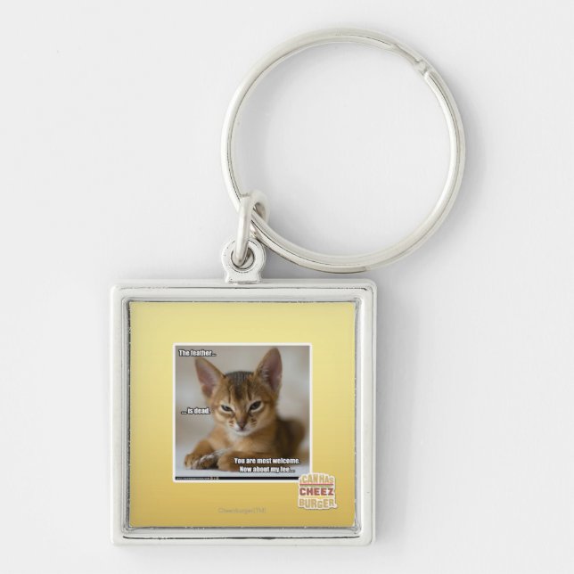 The feather is dead. key ring (Front)