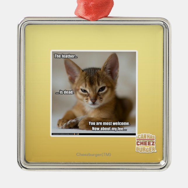 The feather is dead. metal tree decoration (Front)