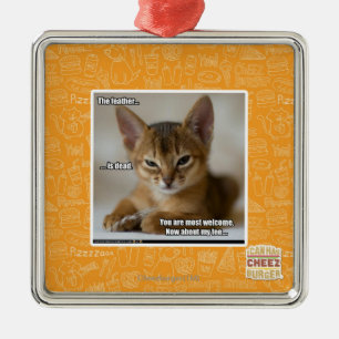 The feather is dead. metal tree decoration