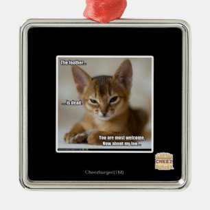 The feather is dead. metal tree decoration