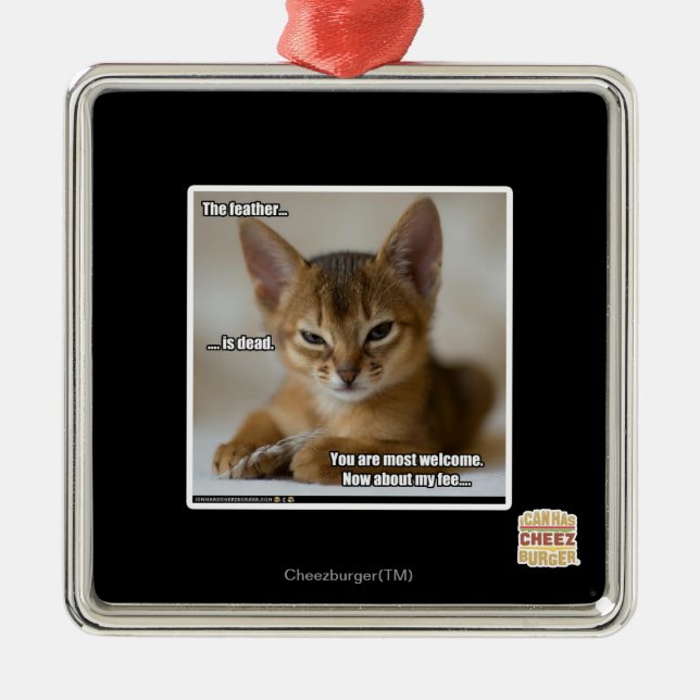 The feather is dead. metal tree decoration (Front)