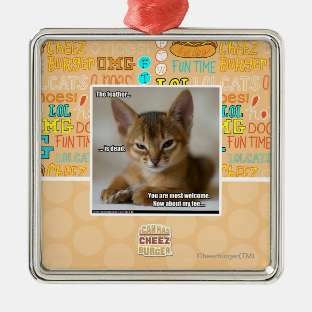 The feather is dead. metal tree decoration (Front)