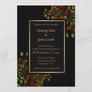 The Feather Of Peacock Wedding Invitation