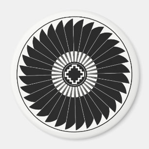 The Feather Wheel, Mimbres Pottery Design Magnet