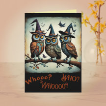 The Feathered Coven Halloween Greeting Card
