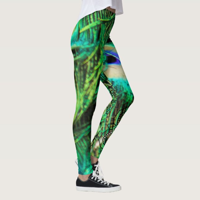The Feathered Peacock  Leggings (Right)
