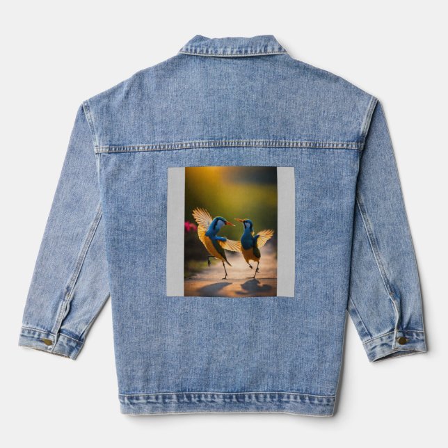 The Feathered Waltz Denim Jacket (Back)