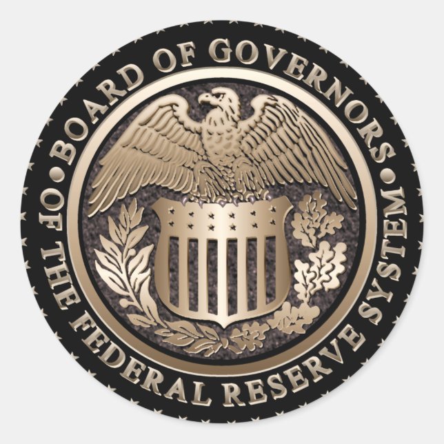 The Federal Reserve Classic Round Sticker (Front)