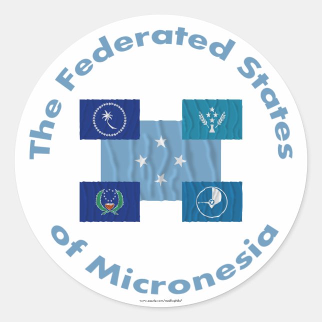 The Federated States of Micronesia Classic Round Sticker (Front)