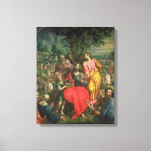 The Feeding of the Five Thousand, c.1590 Canvas Print