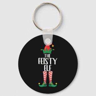 The Feisty Elf Family Matching Group Christmas Gif Key Ring