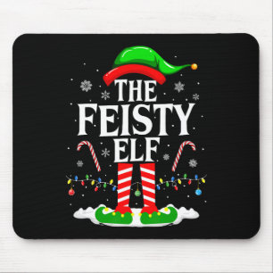 The Feisty Elf Xmas Funny Matching Family Group Ch Mouse Mat