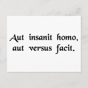 The fellow is either mad or he is composing verses postcard