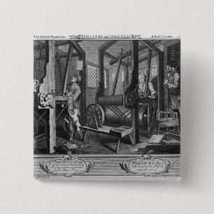 The Fellow 'Prentices at their Looms 15 Cm Square Badge