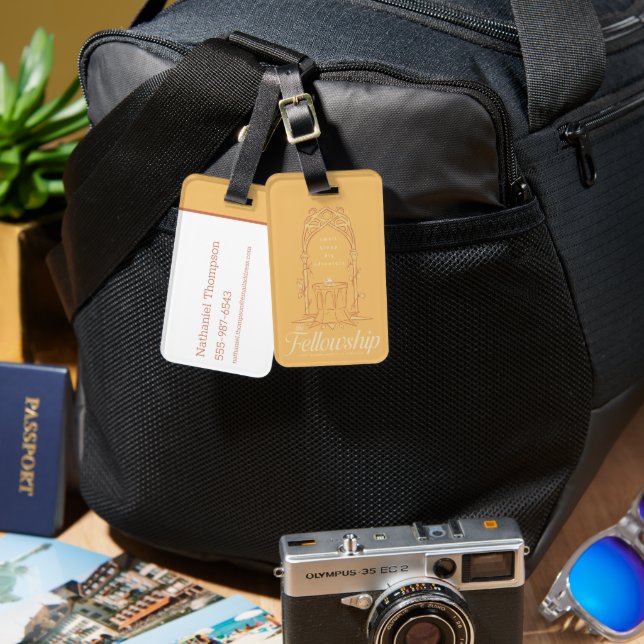 The Fellowship - Small Group, Big Adventure Luggage Tag (Front & Back)