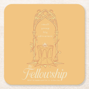 The Fellowship - Small Group, Big Adventure Square Paper Coaster