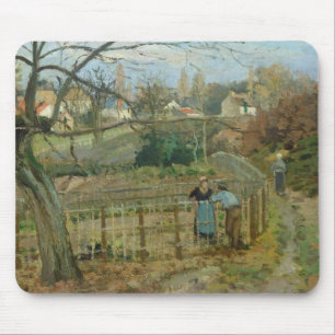 The Fence, 1872 (oil on canvas) Mouse Mat