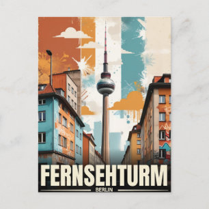 The Fernsehturm, berlin TV Tower Holiday trip Postcard