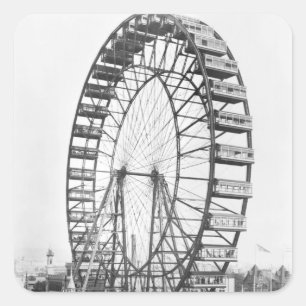 The ferris wheel at the World's Columbian Square Sticker