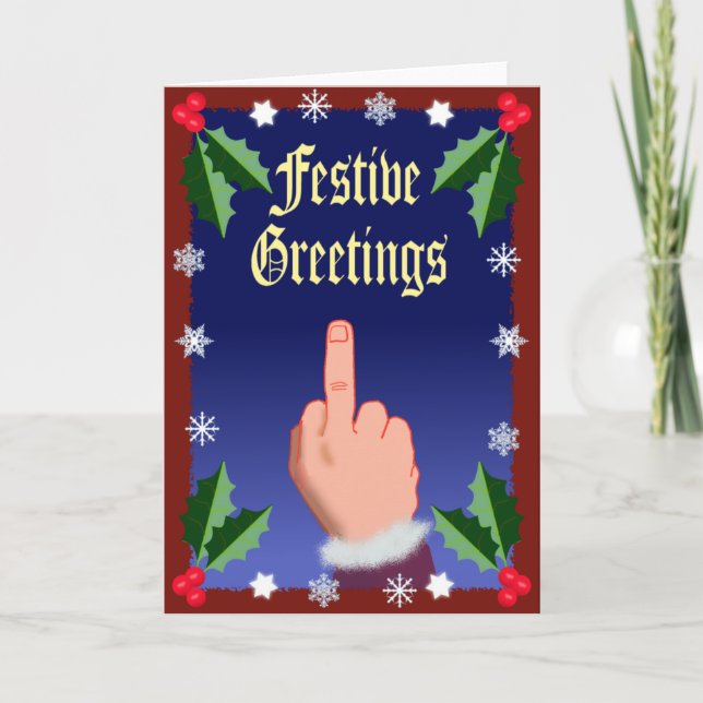 The Festive Finger Holiday Card (Front)