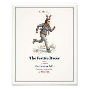 The Festive Racer Funny Running Field Guide Photo Print