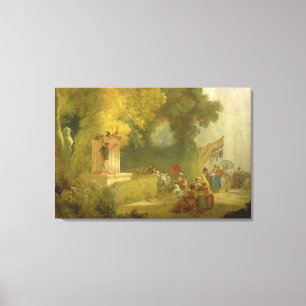 The Fete at Saint-Cloud, detail of the Puppet Show Canvas Print