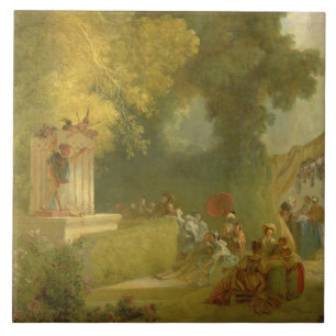 The Fete at Saint-Cloud, detail of the Puppet Show Tile