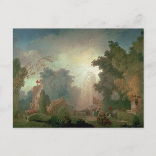 The Fete at Saint-Cloud (oil on canvas) (for detai Postcard (Front)