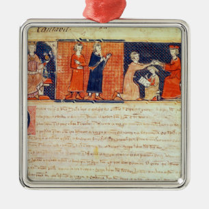 The feudal lord preaching his sermon metal tree decoration